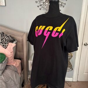 Gucci Black T-Shirt with Logo